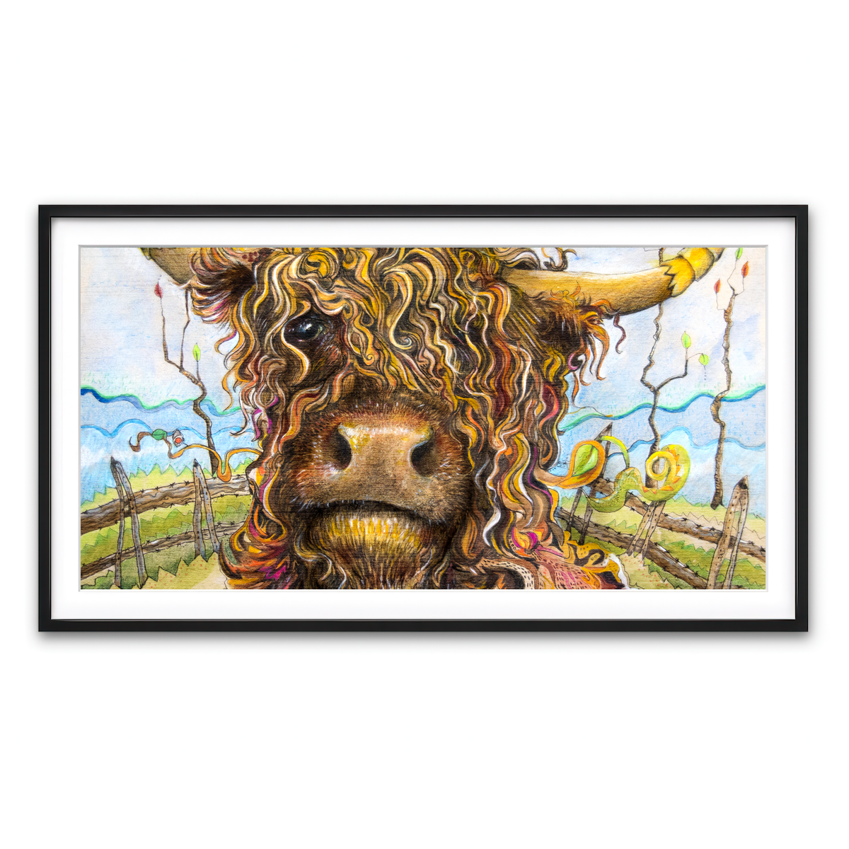 Framed Print 2x1 Black