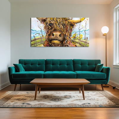 AUTO-MOCKUP ROOM | Highland Cow Art