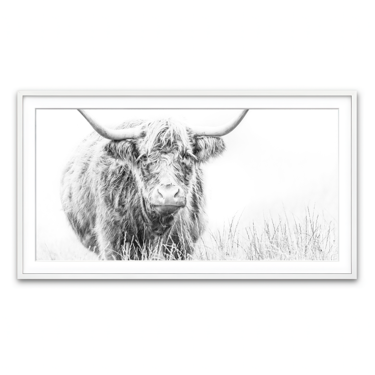 Framed Print 2x1 White