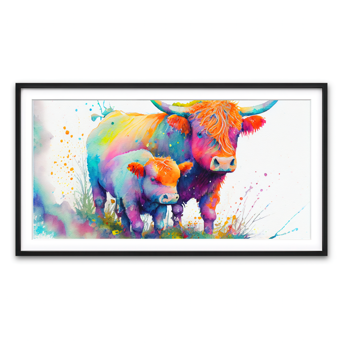 Framed Print 2x1 Black