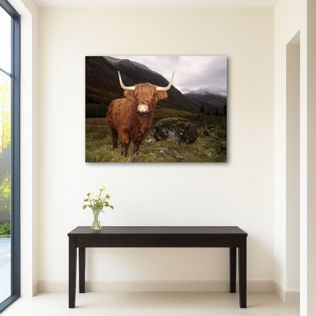 AUTO-MOCKUP ROOM | Highland cow in Glen Coe