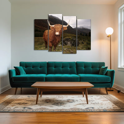 AUTO-MOCKUP ROOM | Highland cow in Glen Coe