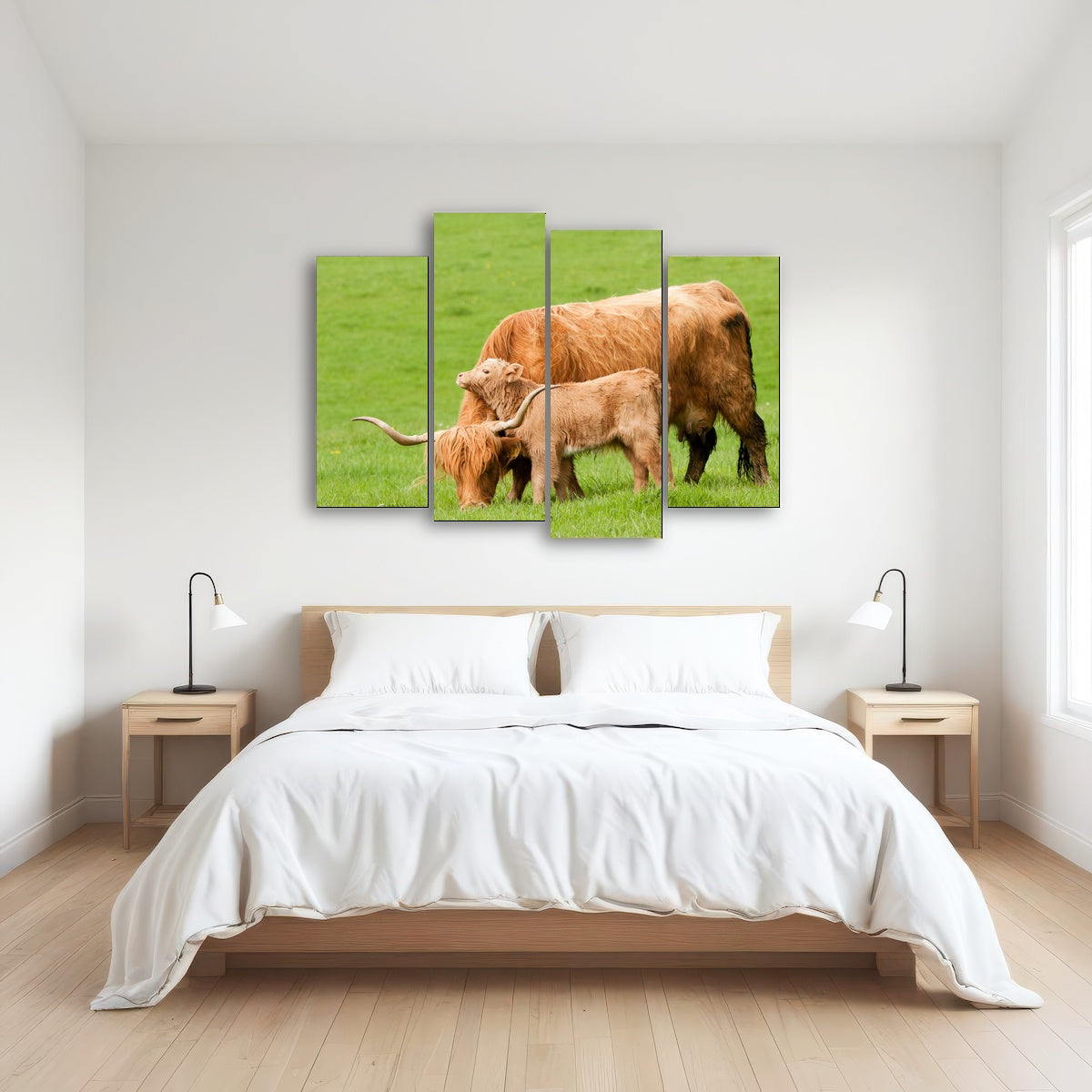 AUTO-MOCKUP ROOM | Highland cow with loving calf