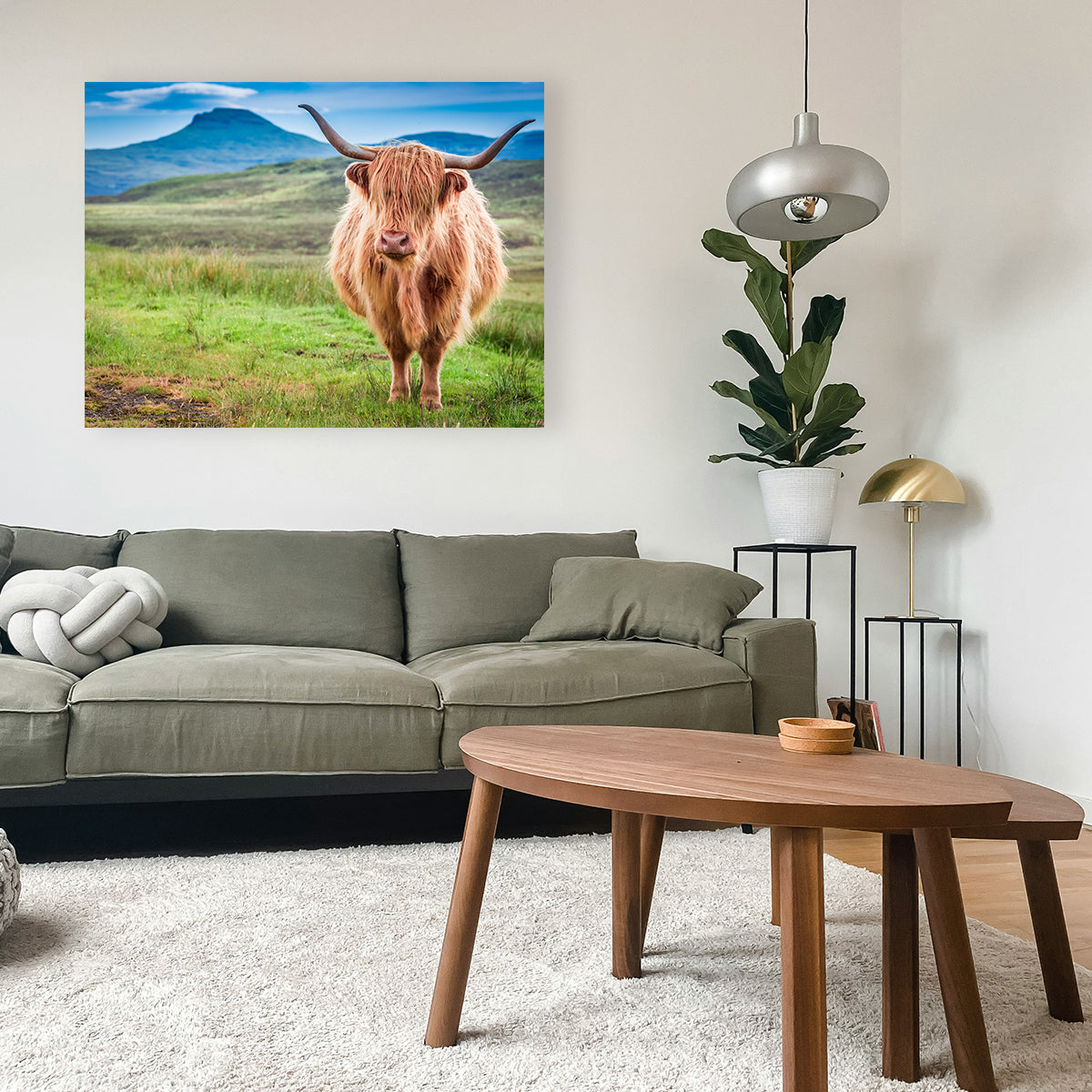 Highland Cow in Isle of Skye Wall Art