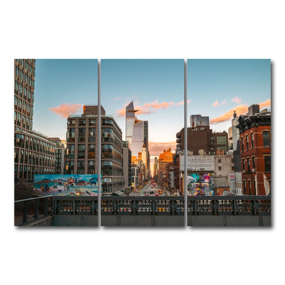 AUTO-MOCKUP WHITE | Highline Walk | 3 Piece | Gallery Wrap Canvas | group=12x24