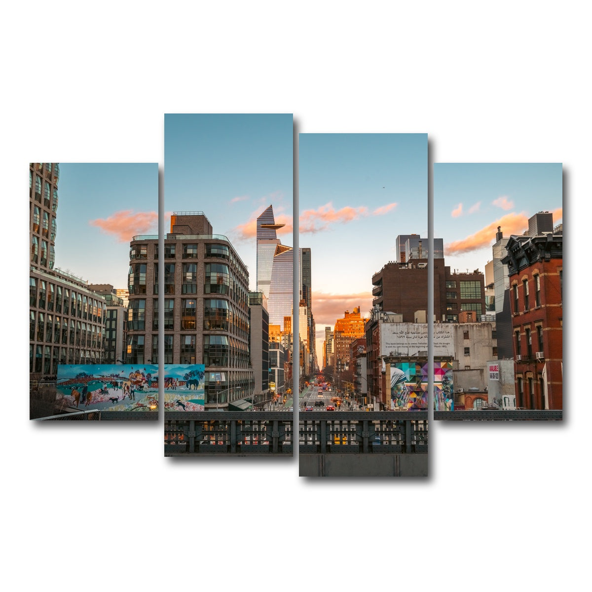 AUTO-MOCKUP WHITE | Highline Walk | 4 Piece | Gallery Wrap Canvas | group=4_short