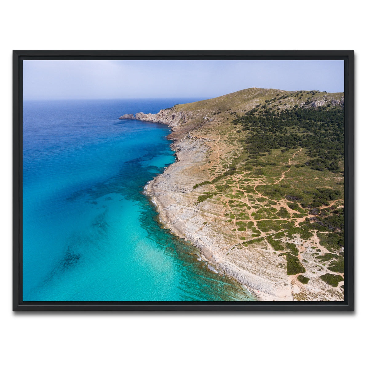 AUTO-MOCKUP WHITE | Hill and Sea | 1 Piece | Black Framed Canvas | group=4x3