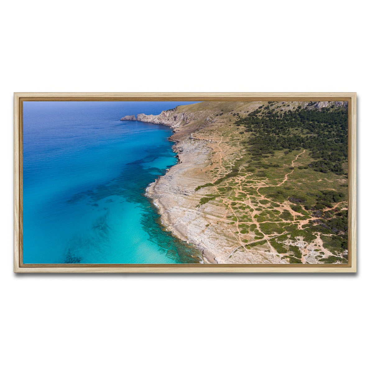 AUTO-MOCKUP WHITE | Hill and Sea | 1 Piece | Natural Framed Canvas | group=2x1