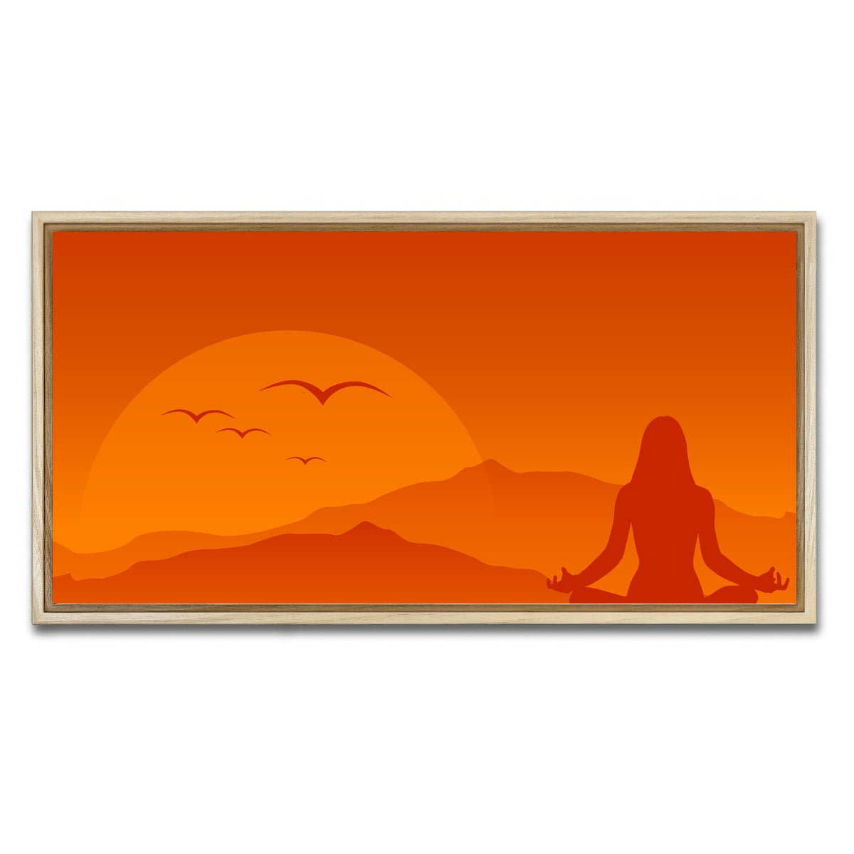 AUTO-MOCKUP WHITE | Hilltop Meditation | 1 Piece | Natural Framed Canvas | group=2x1