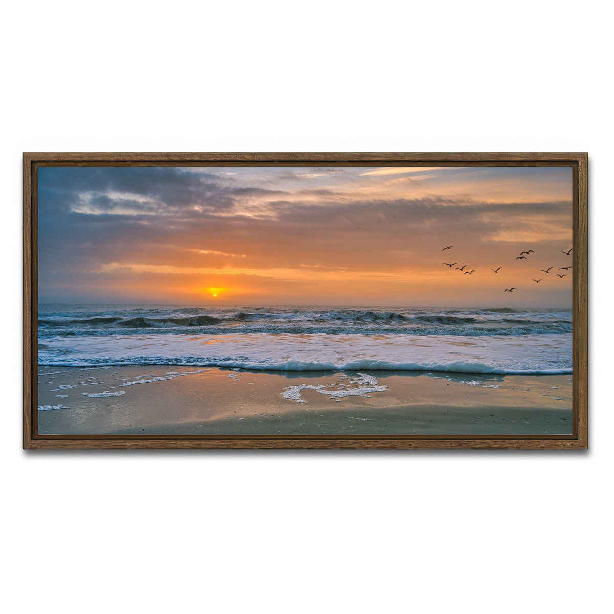 AUTO-MOCKUP WHITE | Hilton Head | 1 Piece | Walnut Framed Canvas | group=2x1