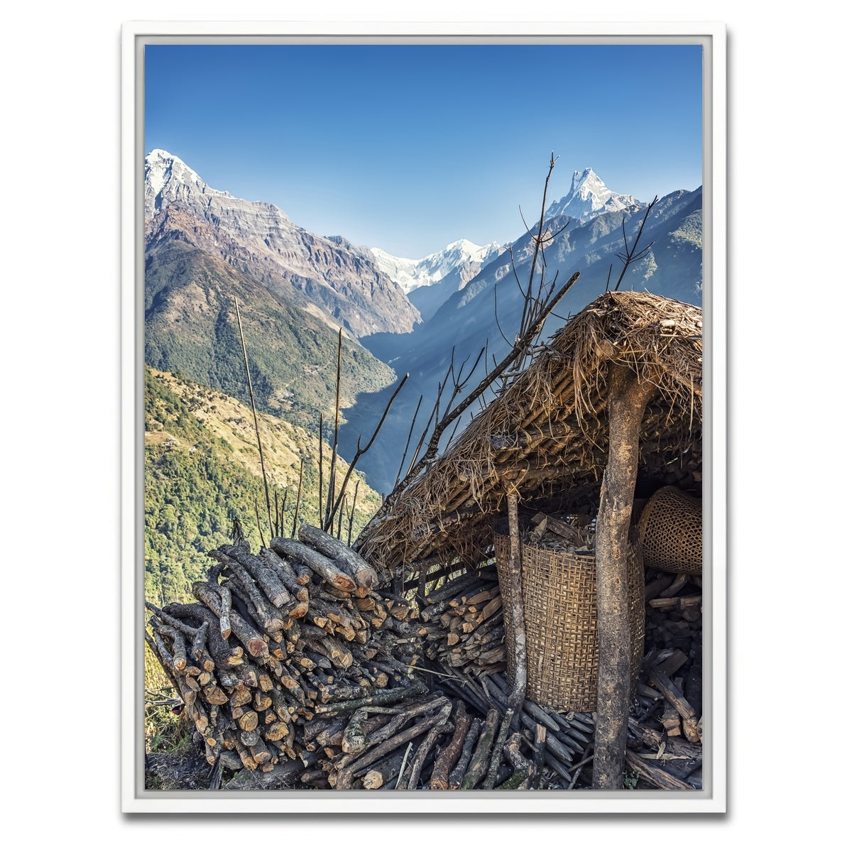 AUTO-MOCKUP WHITE | Himalayan Landscape | 1 Piece | White Framed Canvas | group=3x4