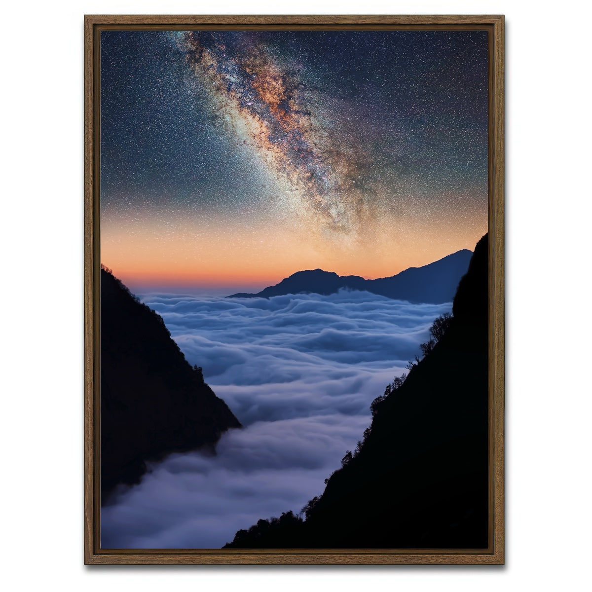 AUTO-MOCKUP WHITE | Himalayan Night | 1 Piece | Walnut Framed Canvas | group=3x4