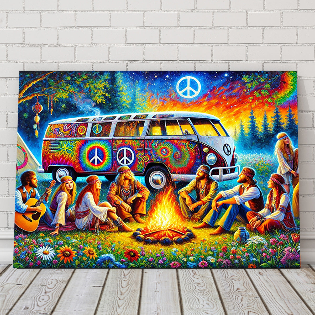 Hippie Campfire Wall Art