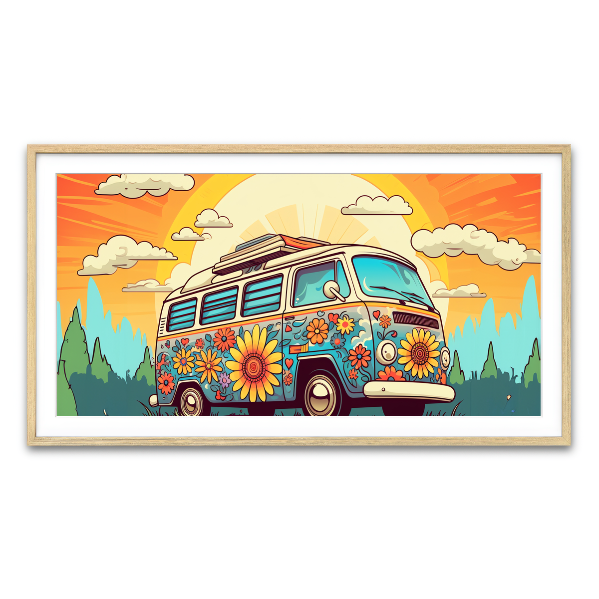 Framed Print 2x1 Natural