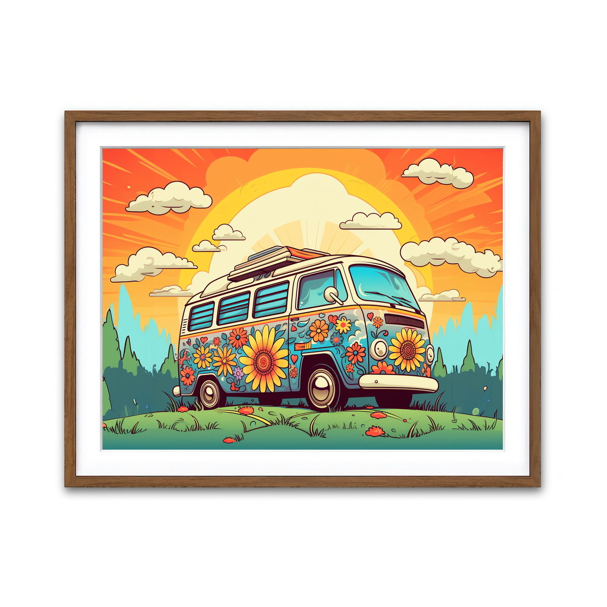 Framed Print 4x3 Walnut