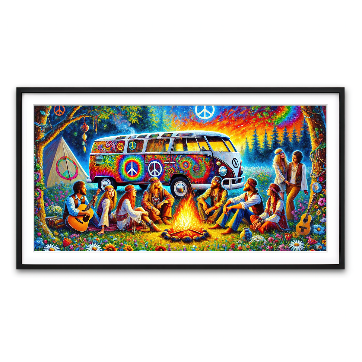 Framed Print 2x1 Black