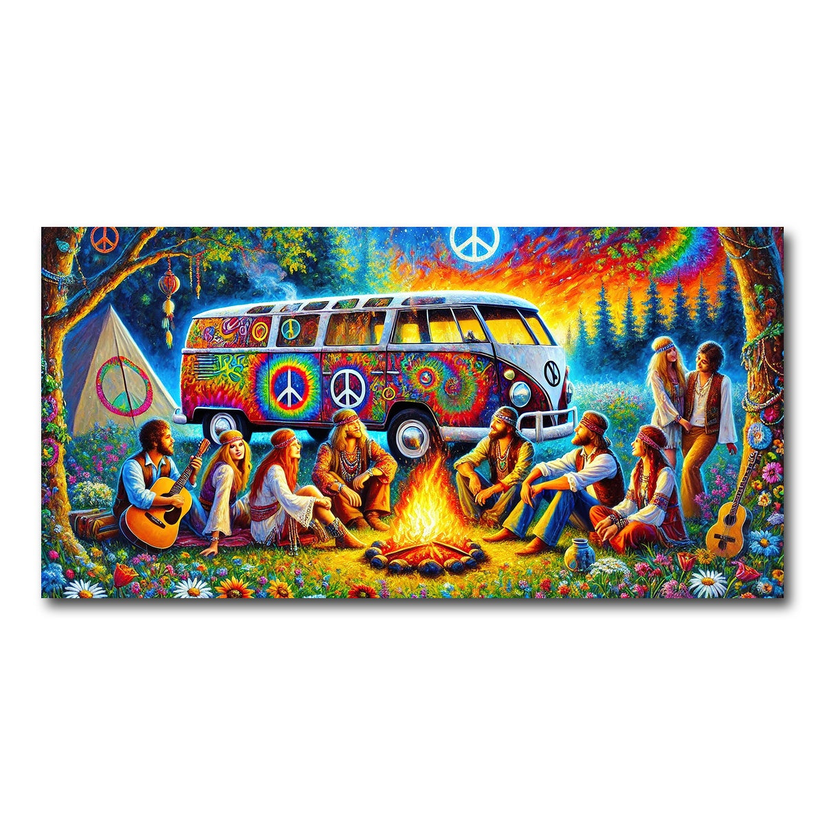 AUTO-MOCKUP WHITE | Hippie Campfire | 1 Piece | Gallery Wrap Canvas | group=2x1