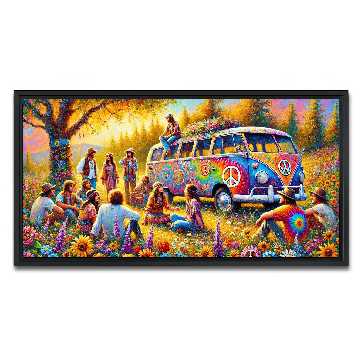 AUTO-MOCKUP WHITE | Hippie Life | 1 Piece | Black Framed Canvas | group=2x1
