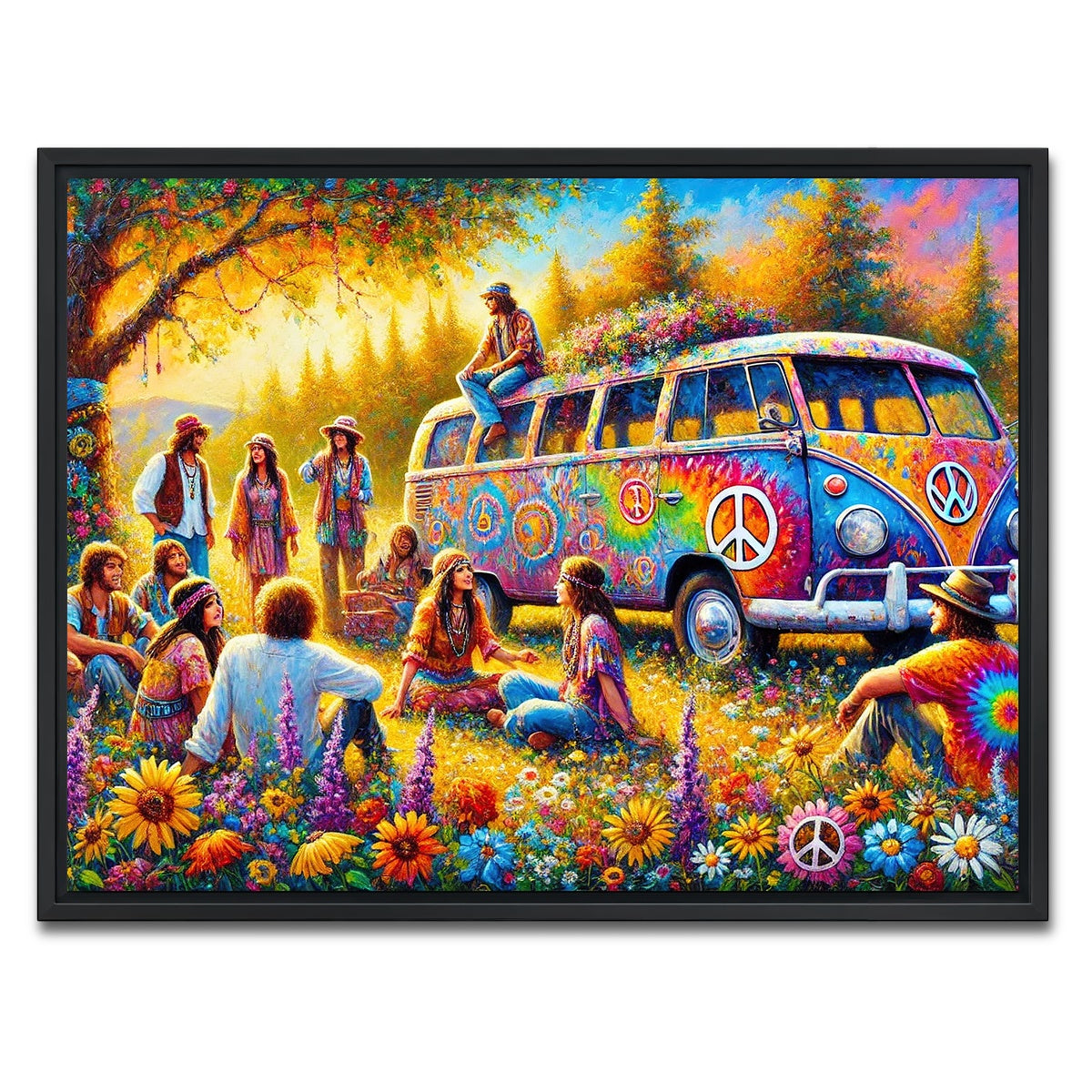 AUTO-MOCKUP WHITE | Hippie Life | 1 Piece | Black Framed Canvas | group=4x3