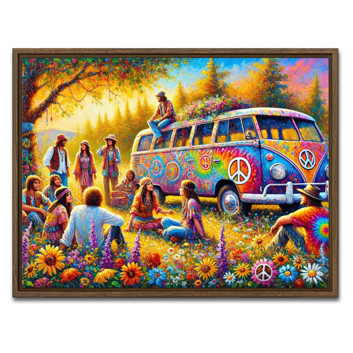 AUTO-MOCKUP WHITE | Hippie Life | 1 Piece | Walnut Framed Canvas | group=4x3