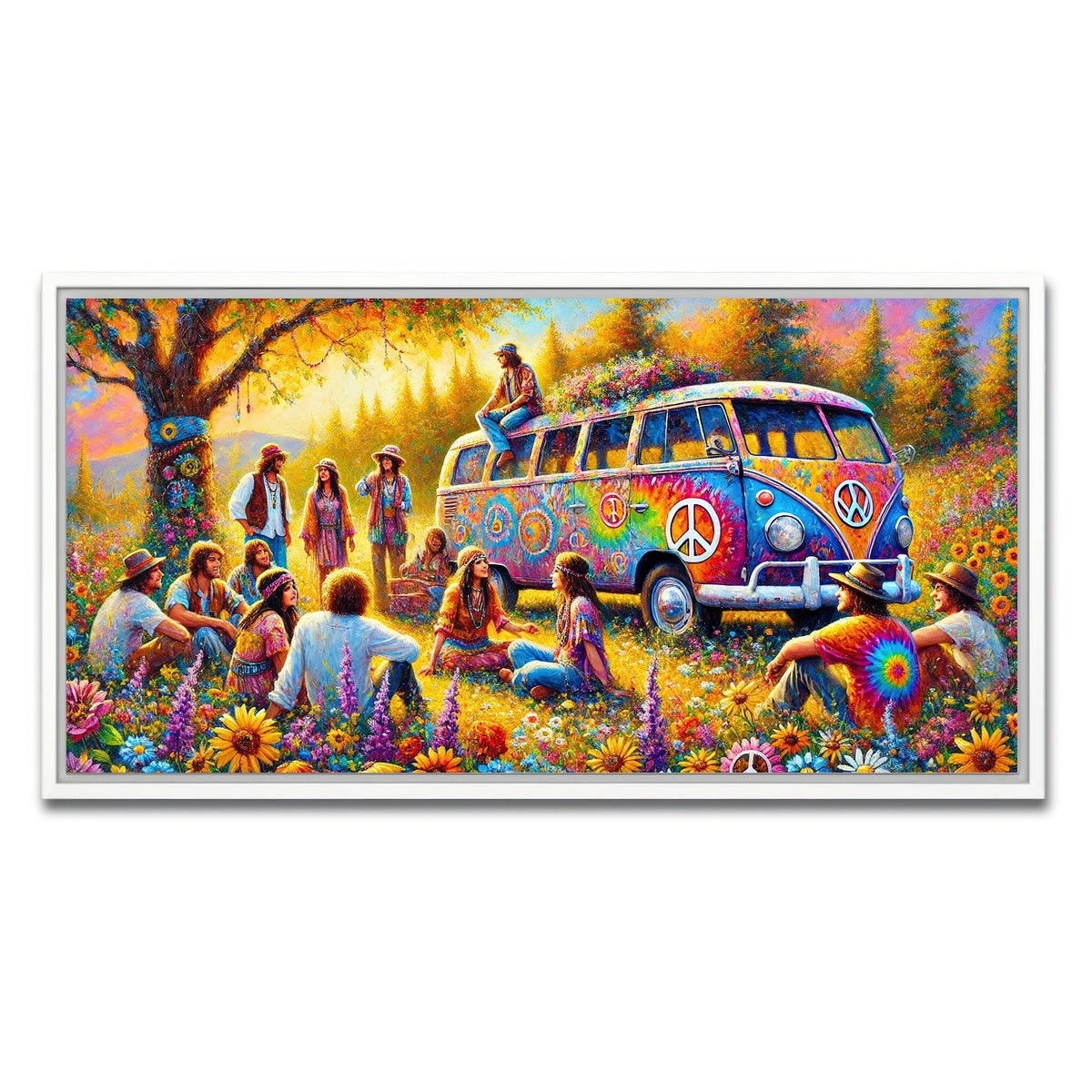 AUTO-MOCKUP WHITE | Hippie Life | 1 Piece | White Framed Canvas | group=2x1