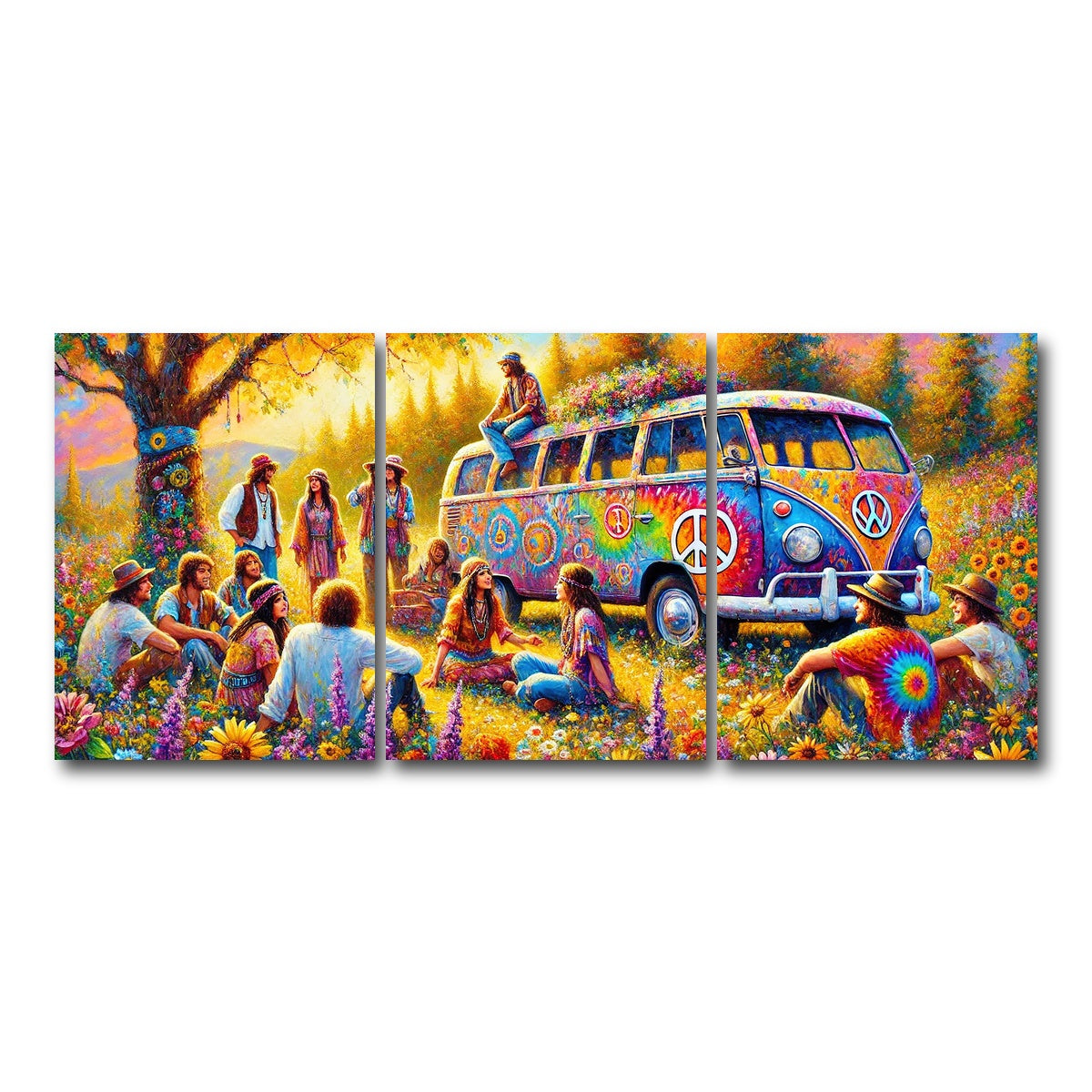 AUTO-MOCKUP WHITE | Hippie Life | 3 Piece | Gallery Wrap Canvas | group=18x24