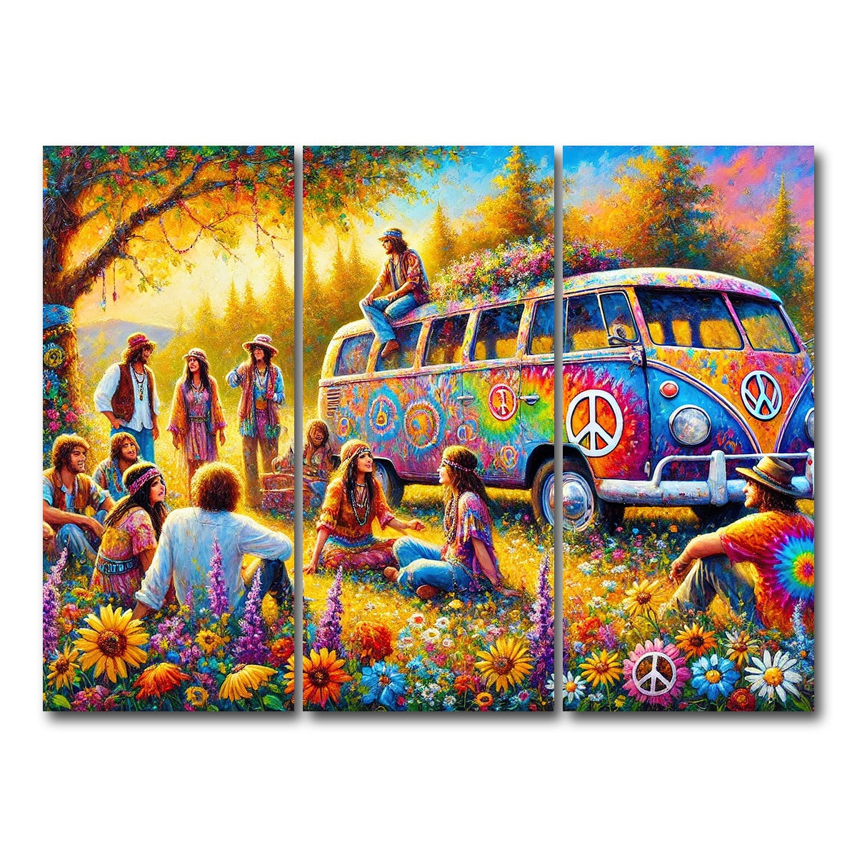 AUTO-MOCKUP WHITE | Hippie Life | 3 Piece | Gallery Wrap Canvas | group=8x18