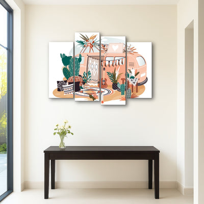 AUTO-MOCKUP ROOM | Hippie van in boho style