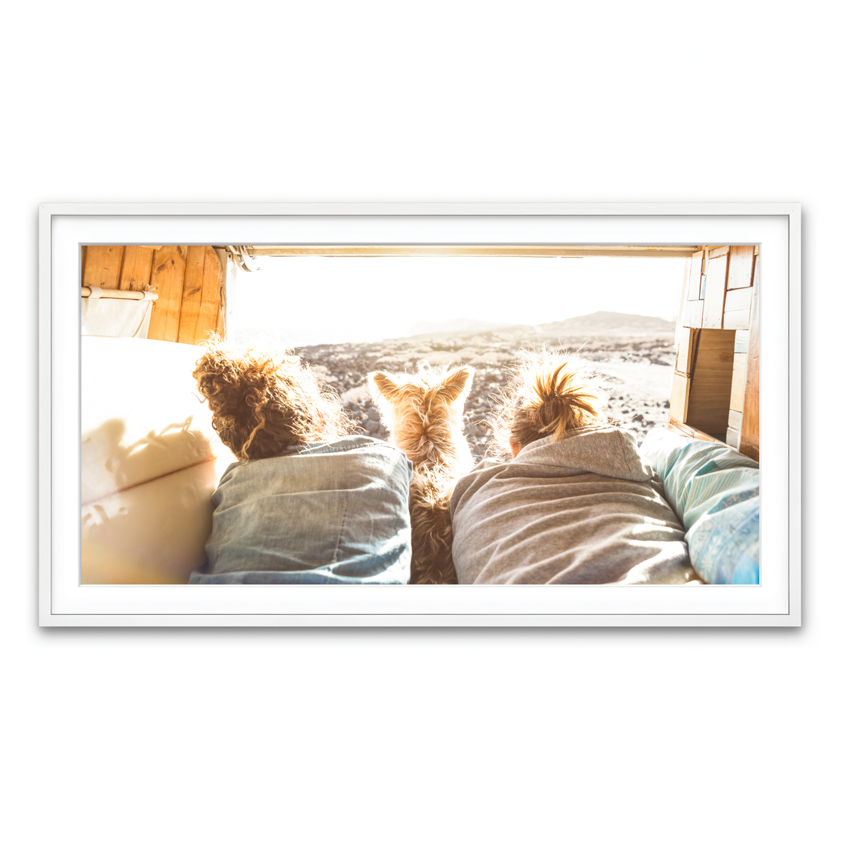 Framed Print 2x1 White