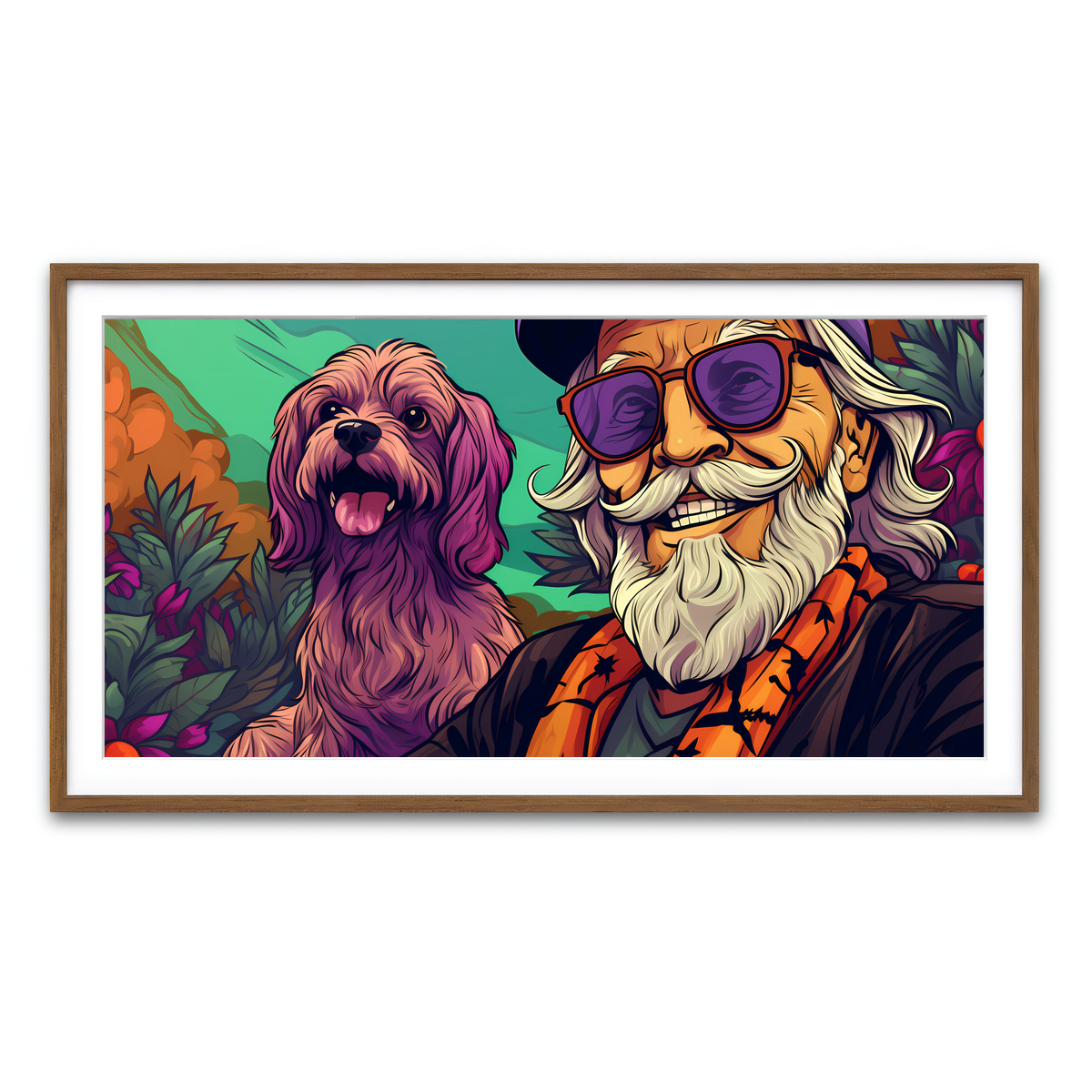 Framed Print 2x1 Walnut