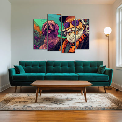 AUTO-MOCKUP ROOM | Hipster grandpa and Dog