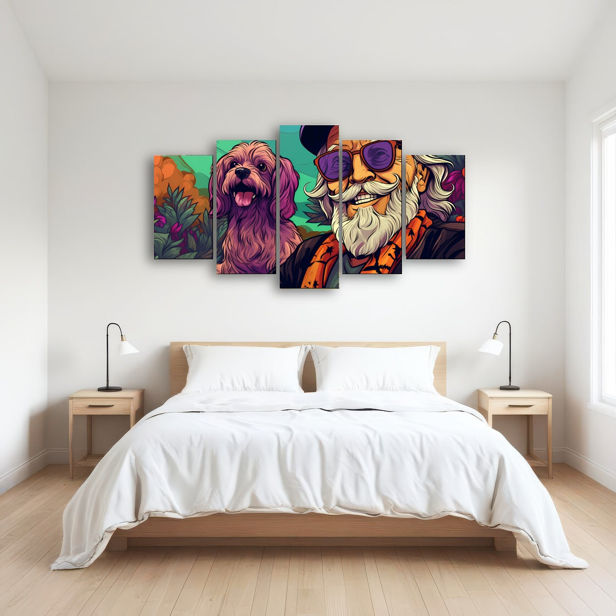 AUTO-MOCKUP ROOM | Hipster grandpa and Dog