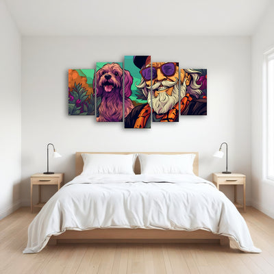 AUTO-MOCKUP ROOM | Hipster grandpa and Dog