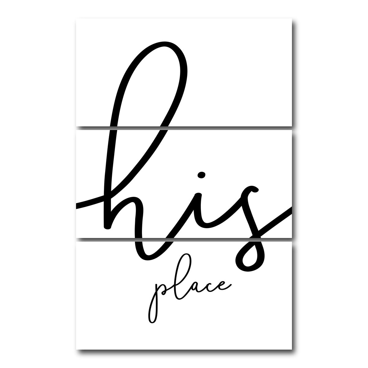 AUTO-MOCKUP WHITE | His place | 3 Piece | Gallery Wrap Canvas | group=12x24_stacked