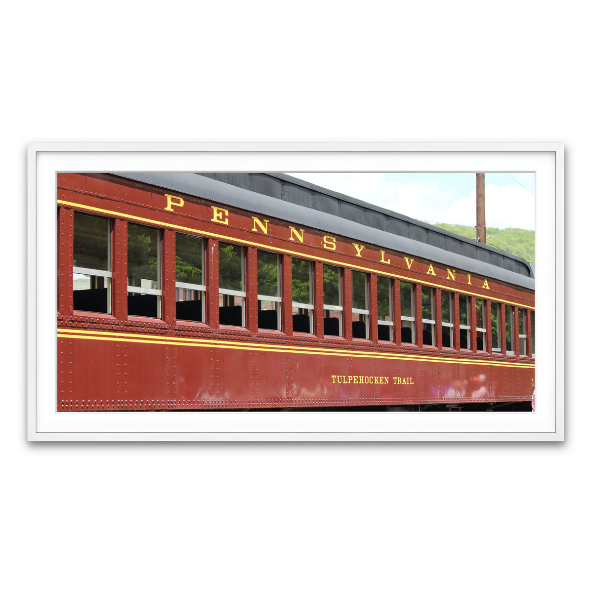 Framed Print 2x1 White