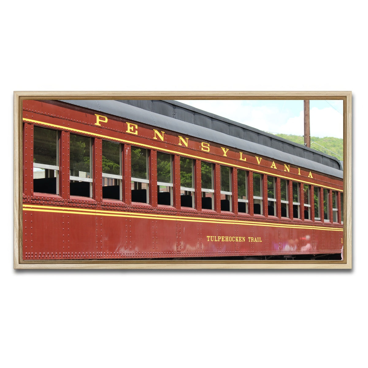 AUTO-MOCKUP WHITE | Historic railroad car | 1 Piece | Natural Framed Canvas | group=2x1