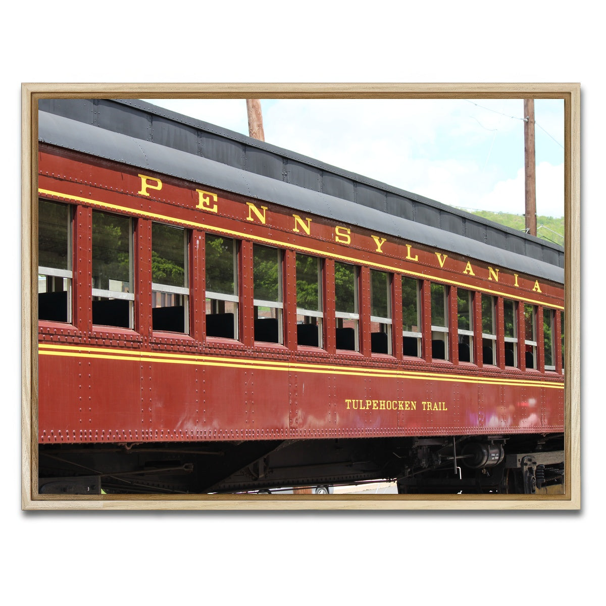 AUTO-MOCKUP WHITE | Historic railroad car | 1 Piece | Natural Framed Canvas | group=4x3