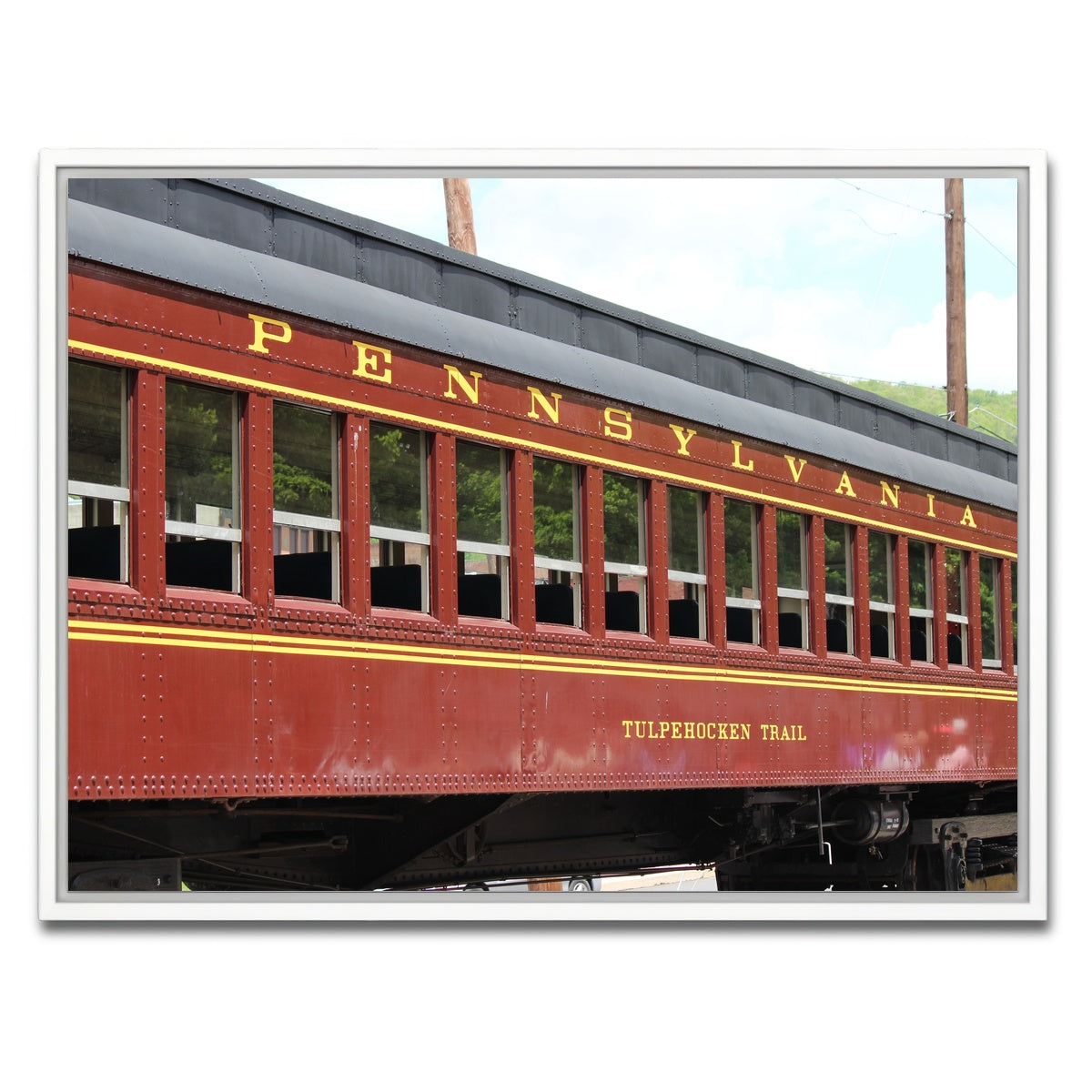 AUTO-MOCKUP WHITE | Historic railroad car | 1 Piece | White Framed Canvas | group=4x3