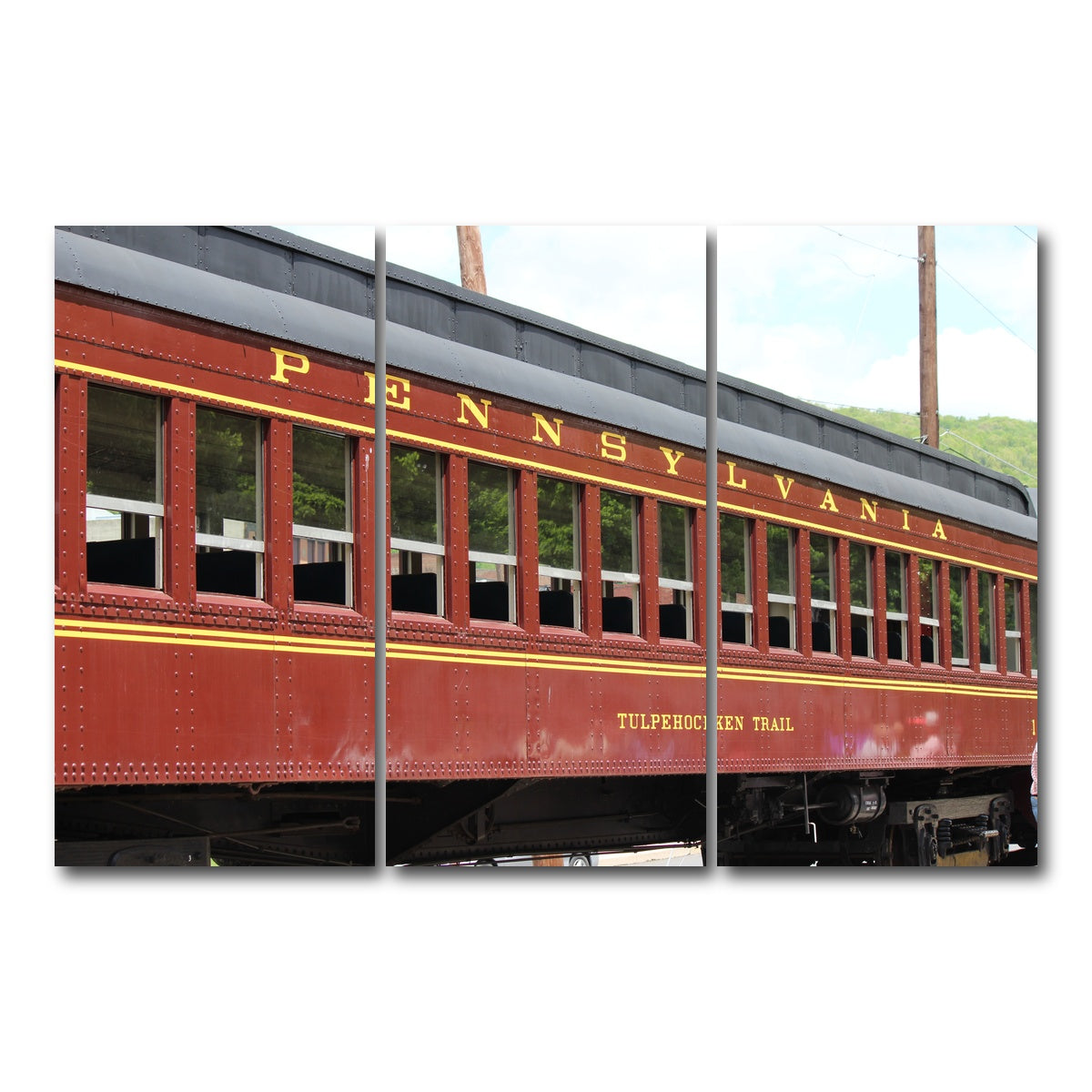AUTO-MOCKUP WHITE | Historic railroad car | 3 Piece | Gallery Wrap Canvas | group=12x24