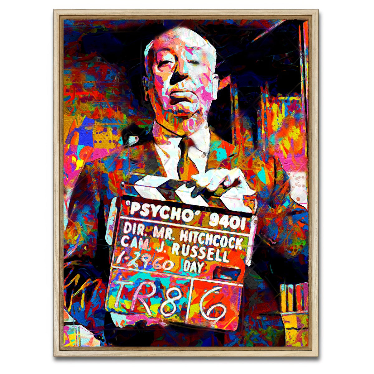 AUTO-MOCKUP WHITE | Hitchcock Action! | 1 Piece | Natural Framed Canvas | group=3x4