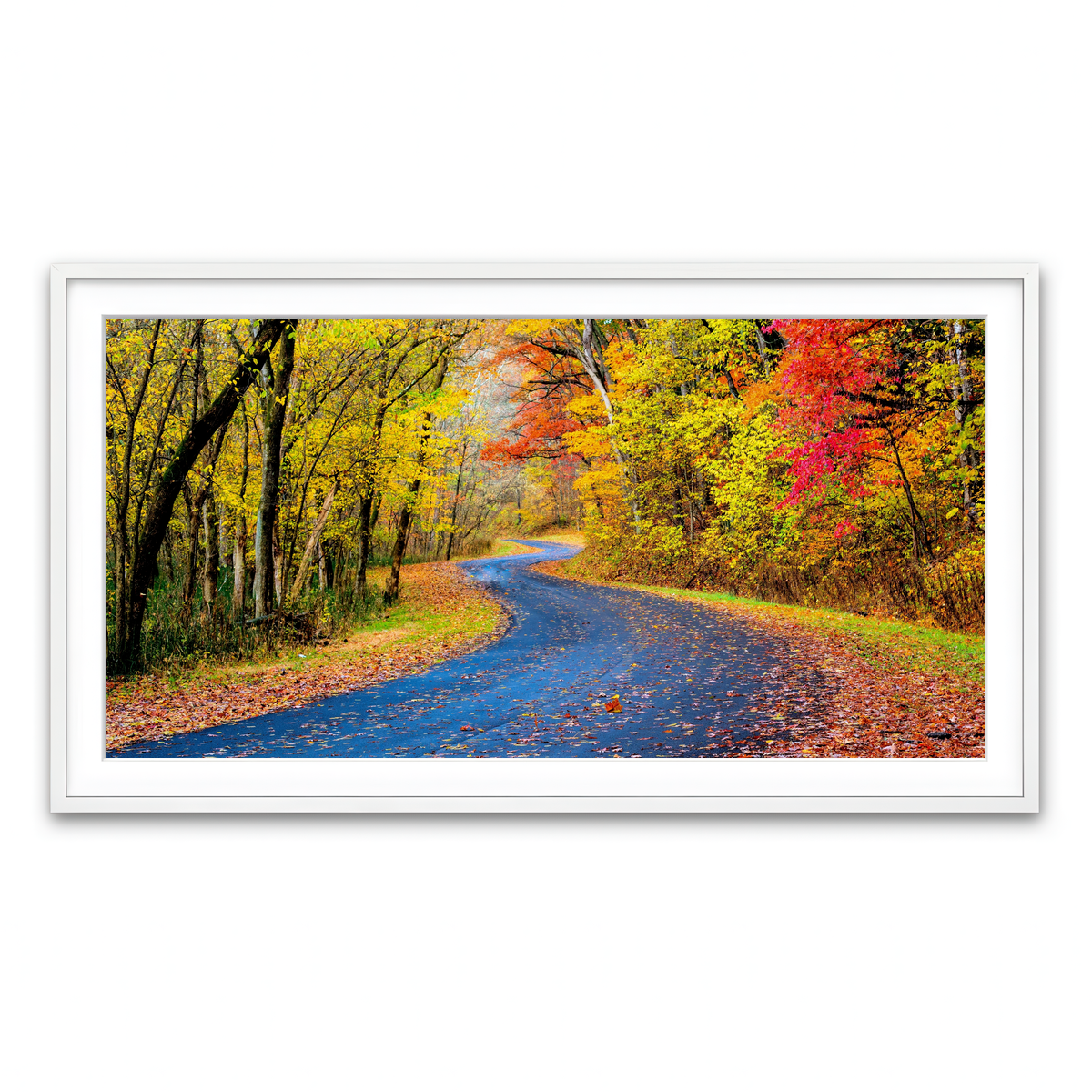 Framed Print 2x1 White