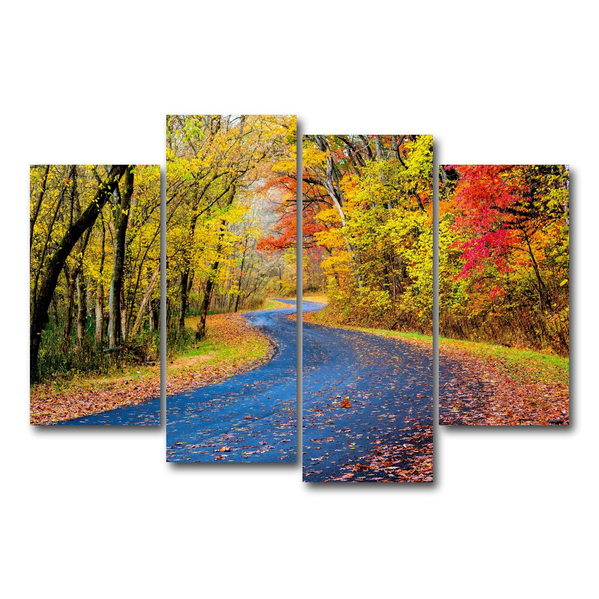 AUTO-MOCKUP WHITE | Hocking Hills fall foliage | 4 Piece | Gallery Wrap Canvas | group=4_short