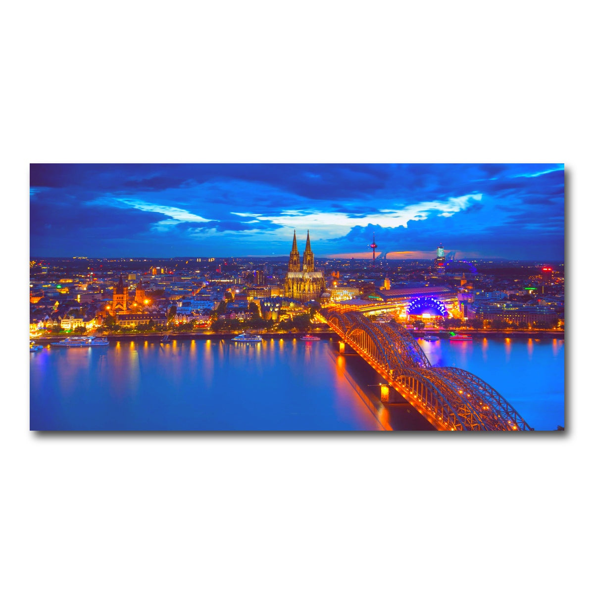 AUTO-MOCKUP WHITE | Hohenzollern Bridge Germany | 1 Piece | Gallery Wrap Canvas | group=2x1
