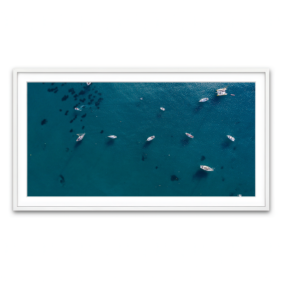 Framed Print 2x1 White