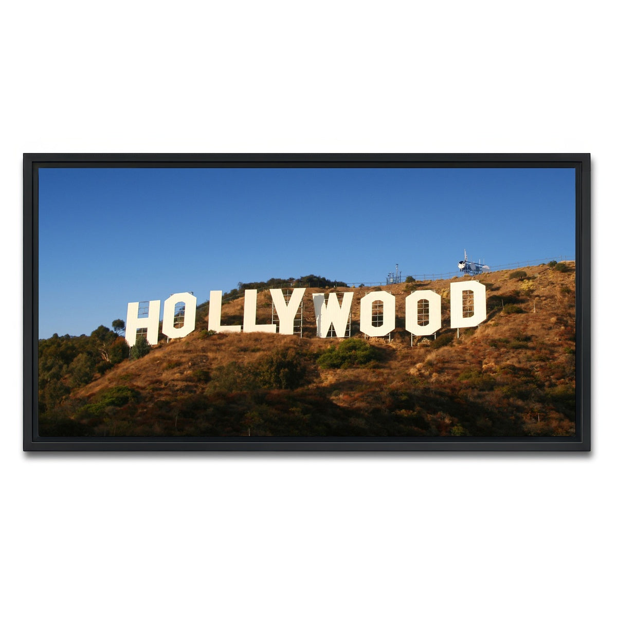AUTO-MOCKUP WHITE | Hollywood Sign | 1 Piece | Black Framed Canvas | group=2x1
