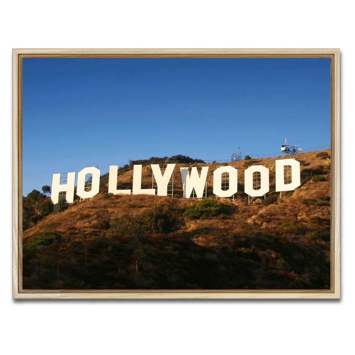 AUTO-MOCKUP WHITE | Hollywood Sign | 1 Piece | Natural Framed Canvas | group=4x3