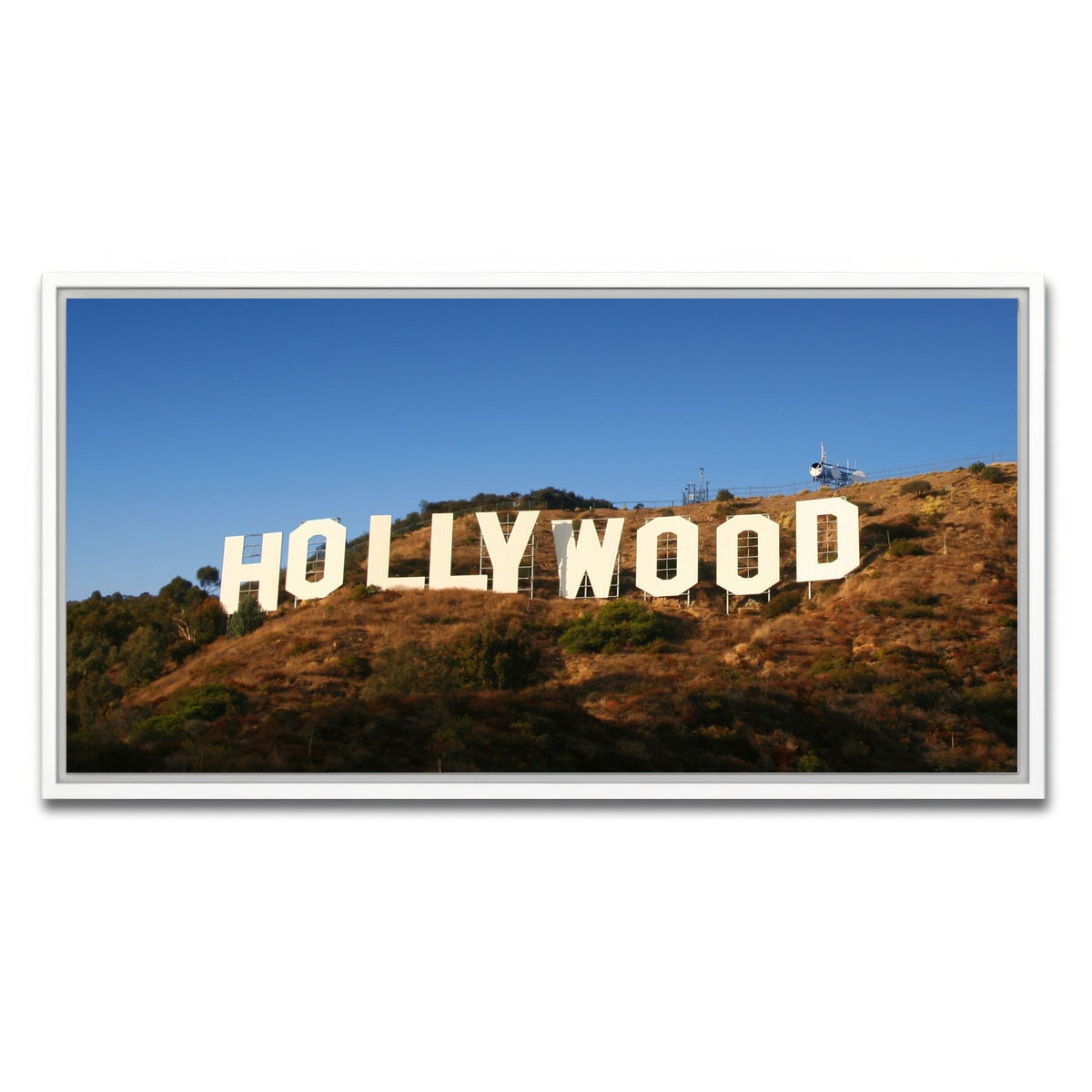 AUTO-MOCKUP WHITE | Hollywood Sign | 1 Piece | White Framed Canvas | group=2x1