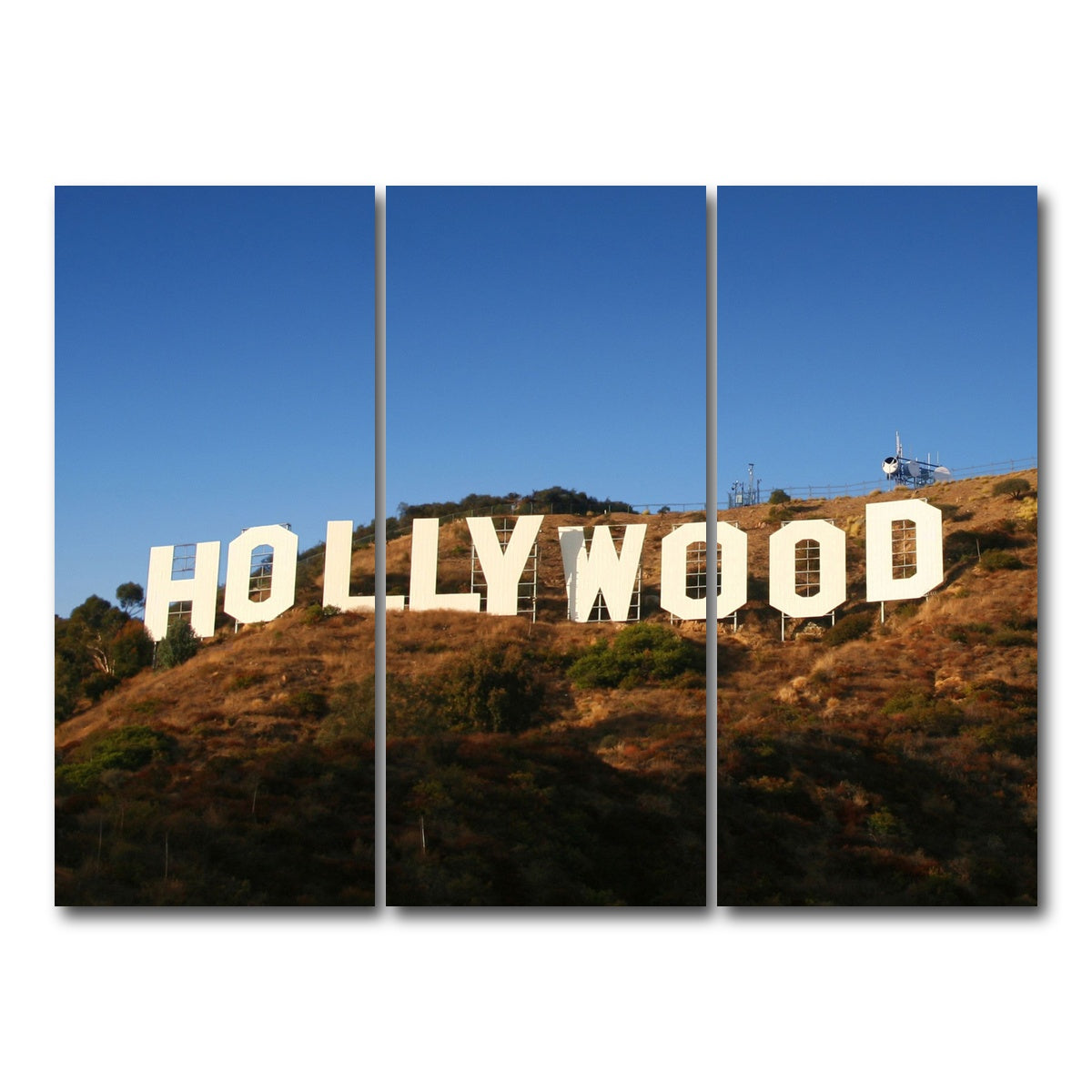 AUTO-MOCKUP WHITE | Hollywood Sign | 3 Piece | Gallery Wrap Canvas | group=8x18
