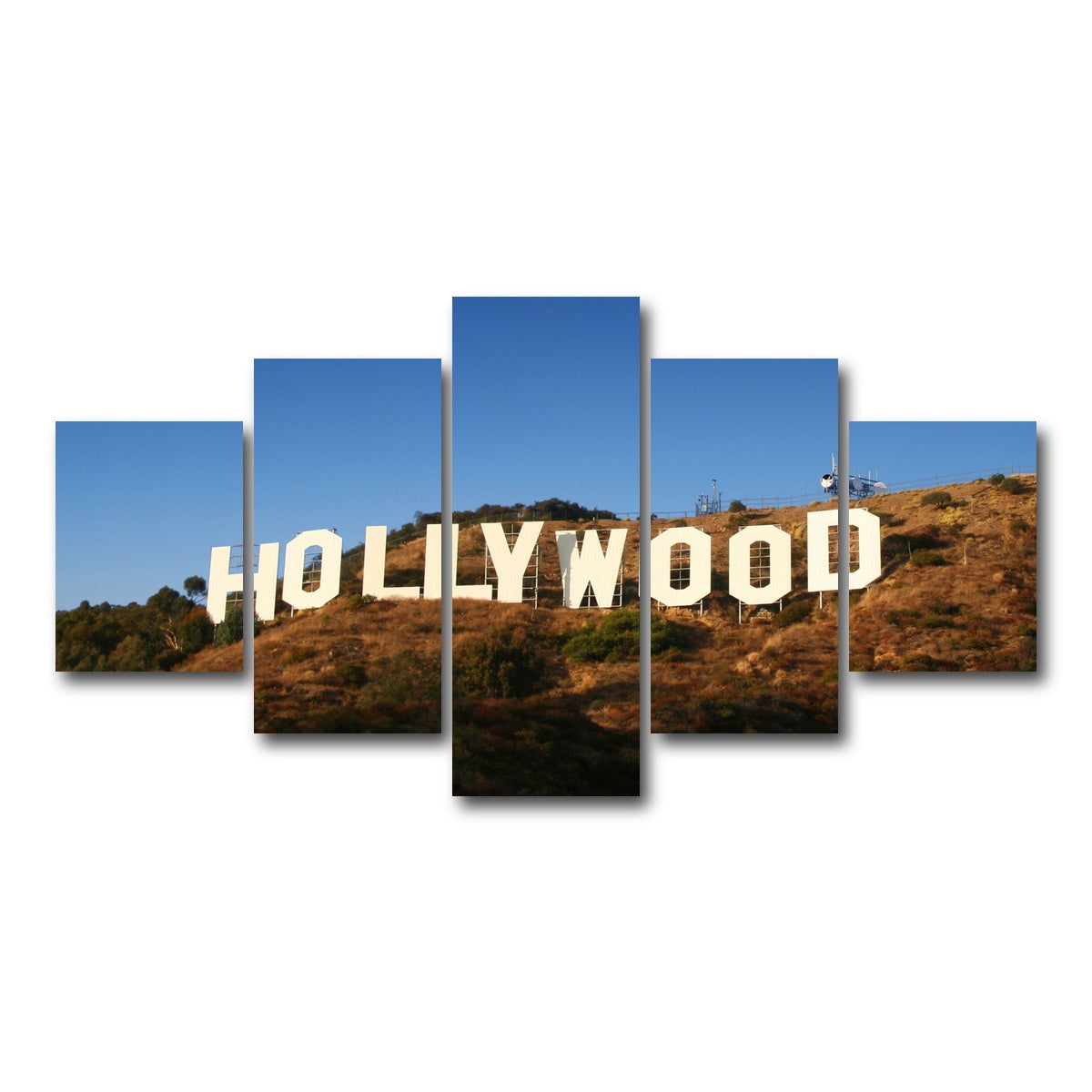 AUTO-MOCKUP WHITE | Hollywood Sign | 5 Piece | Gallery Wrap Canvas | group=5_short