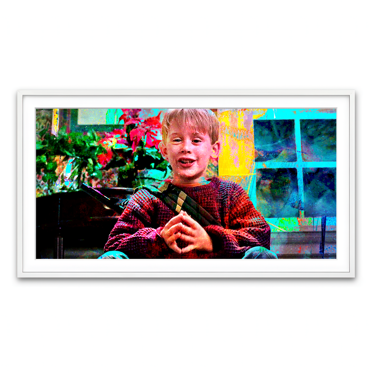 Framed Print 2x1 White